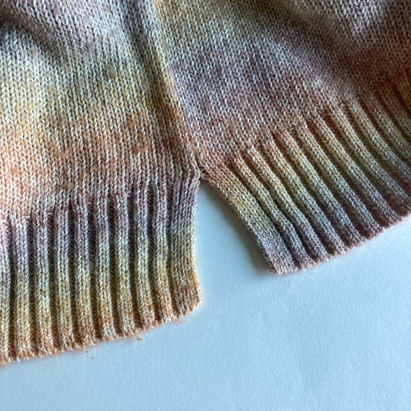 J. Crew Pink Beige Yellow Crew Neck Long Sleeve Pullover size M - Picture 13 of 14